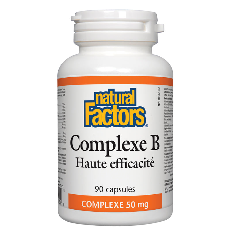 Natural factors complexe b haute efficacité 50 mg