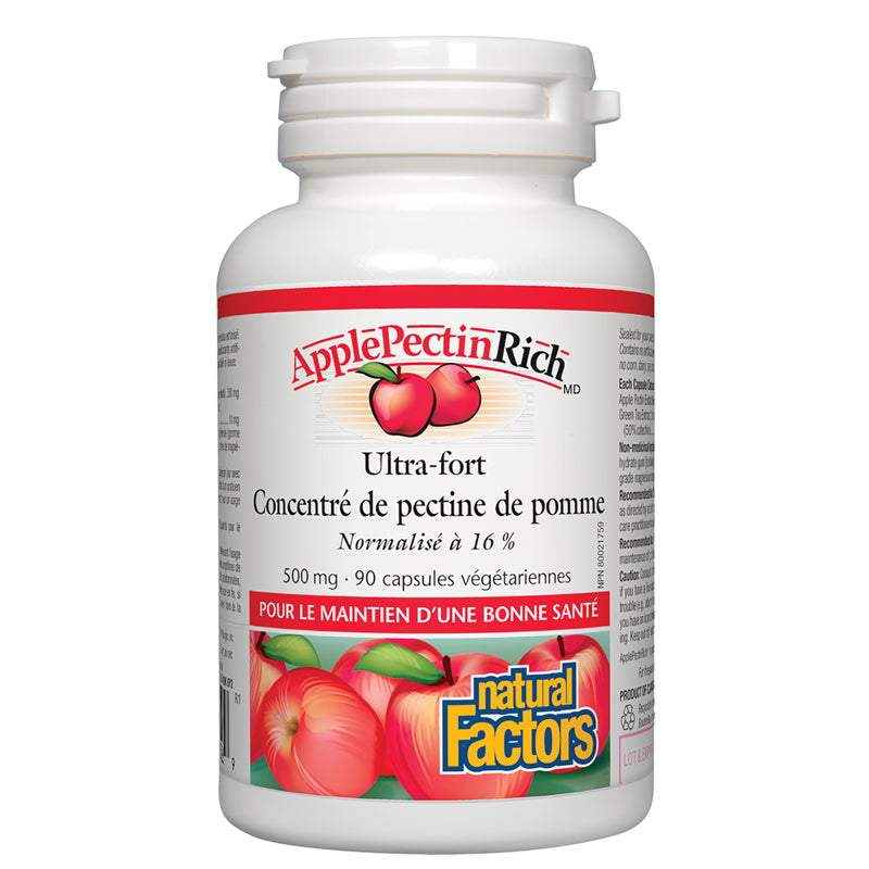 Natural factors concentré pectine pomme ultra fort 500 mg