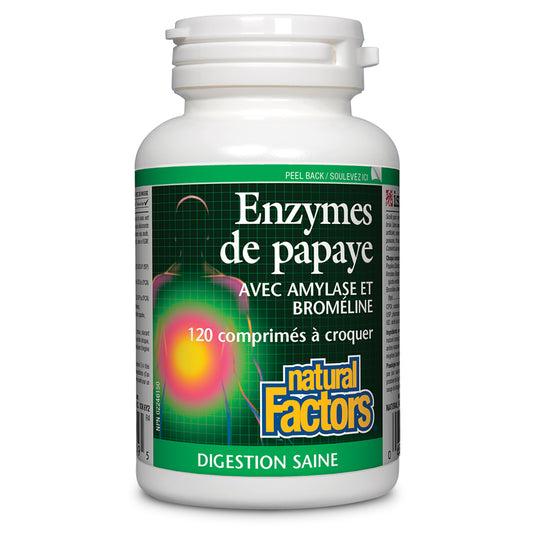 Natural factors enzymes papaye croquer