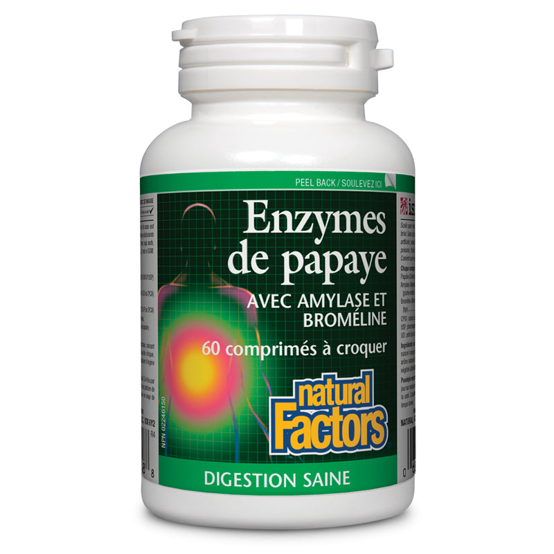 Natural factors enzymes papaye croquer