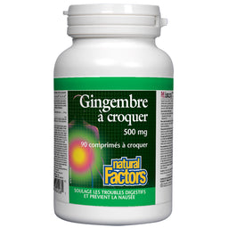 Natural factors gingembre croquer 500 mg