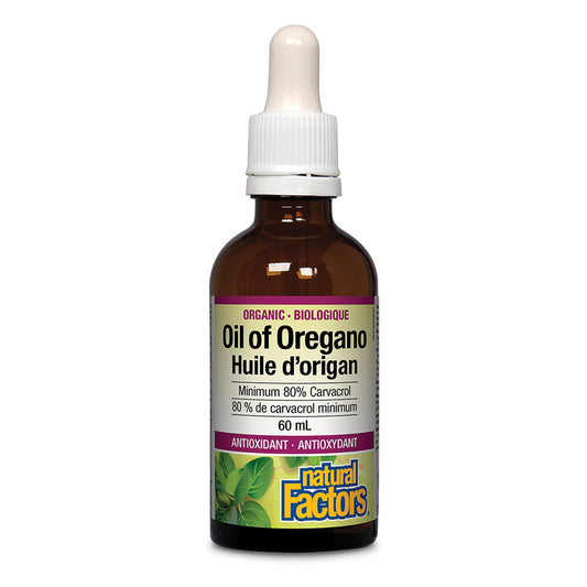 Natural factors huile d'origan biologique liquide