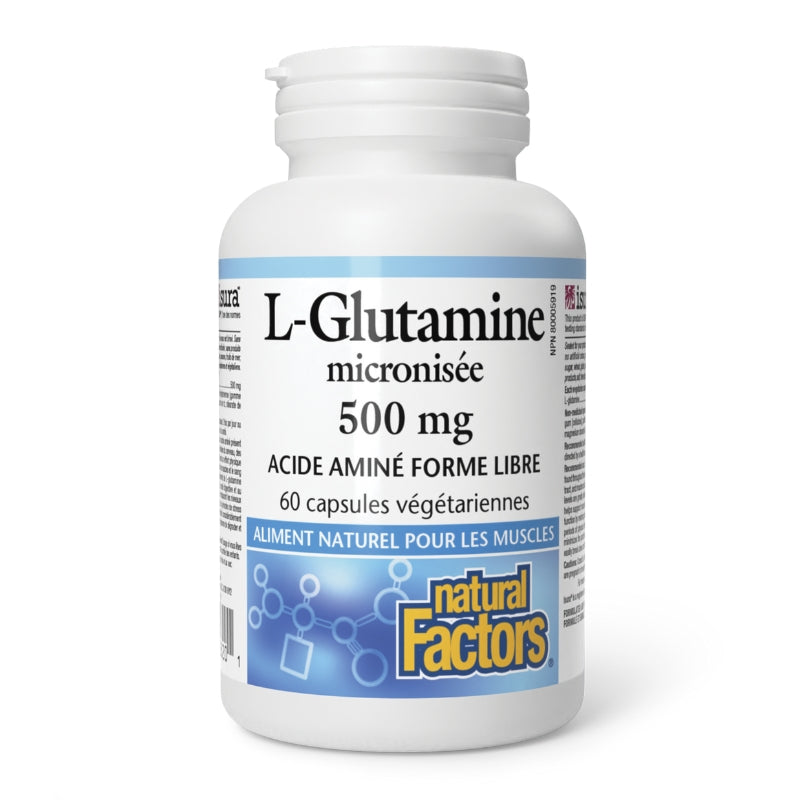 natural factors L-Glutamine micronisée 500mg Micronized