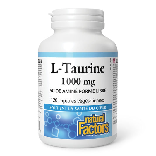 Natural factors L-Taurine 1 000 mg Acide aminé forme libre