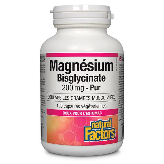 Natural factors magnésium bisglycinate 200 mg