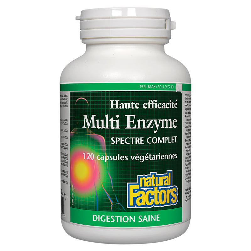 Natural factors multi enzyme haute efficacité