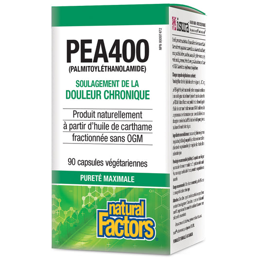 Natural factors pea400 palmitoyléthanolamide soulagement douleur chronqiue