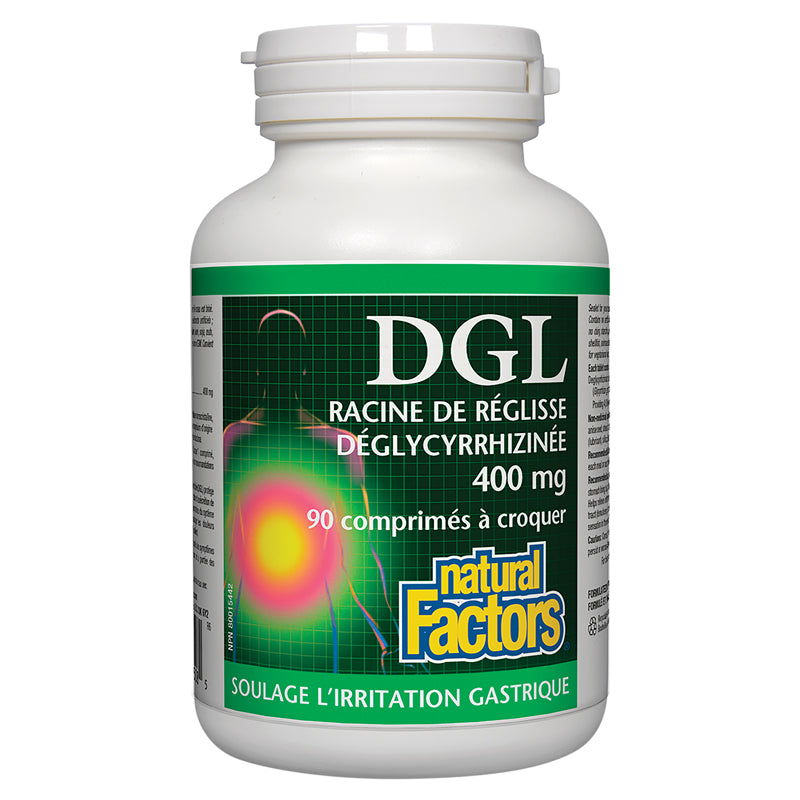 Natural factors racine réglisse déglycyrrhizinée 400 mg croquer