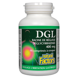 Natural factors racine réglisse déglycyrrhizinée 400 mg croquer