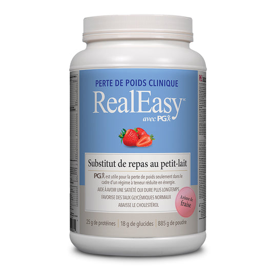 RealEasy Avec PGX Substitut De Repas Au Petit-Lait Fraise||RealEasy With PGX Whey Meal Replacement  Strawberry