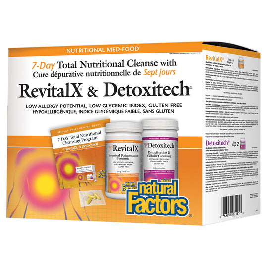 Natural factors revitalx detoxitech cure dépurative nutritionelle 7 jours