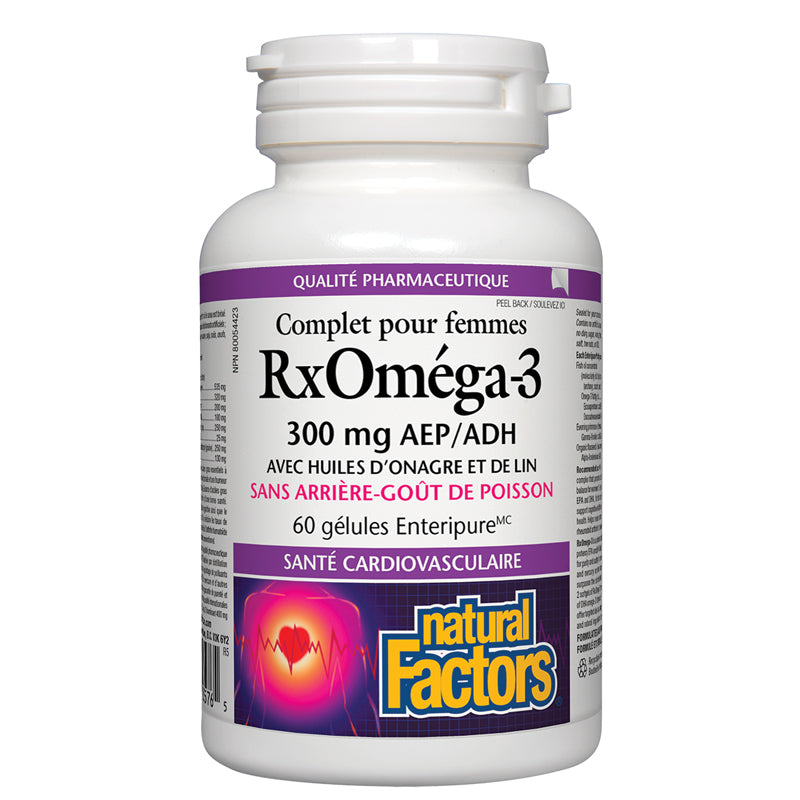 Natural factors rx omega 3 300 mg complet femmes