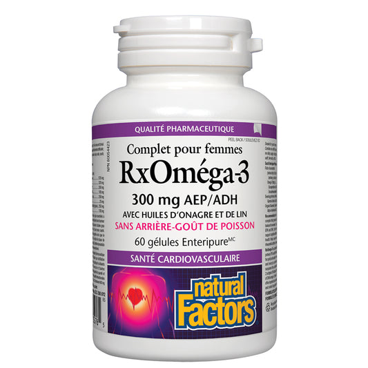 Natural factors rx omega 3 300 mg complet femmes