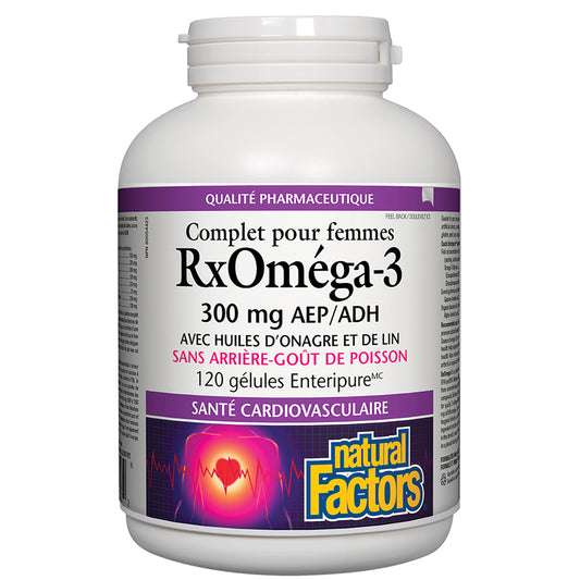 Natural factors rx omega 3 300 mg complet femmes 