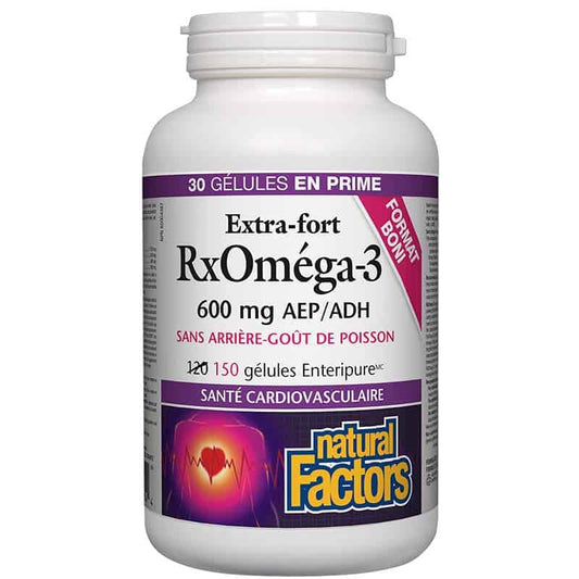 Natural factors rx omega 3 600 mg extra fort 