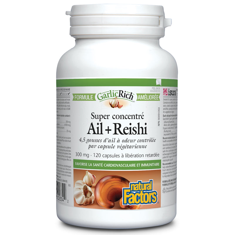 Ail + Reishi Super Force 300mg||Garlic+ Reishi Super Strength 300 mg