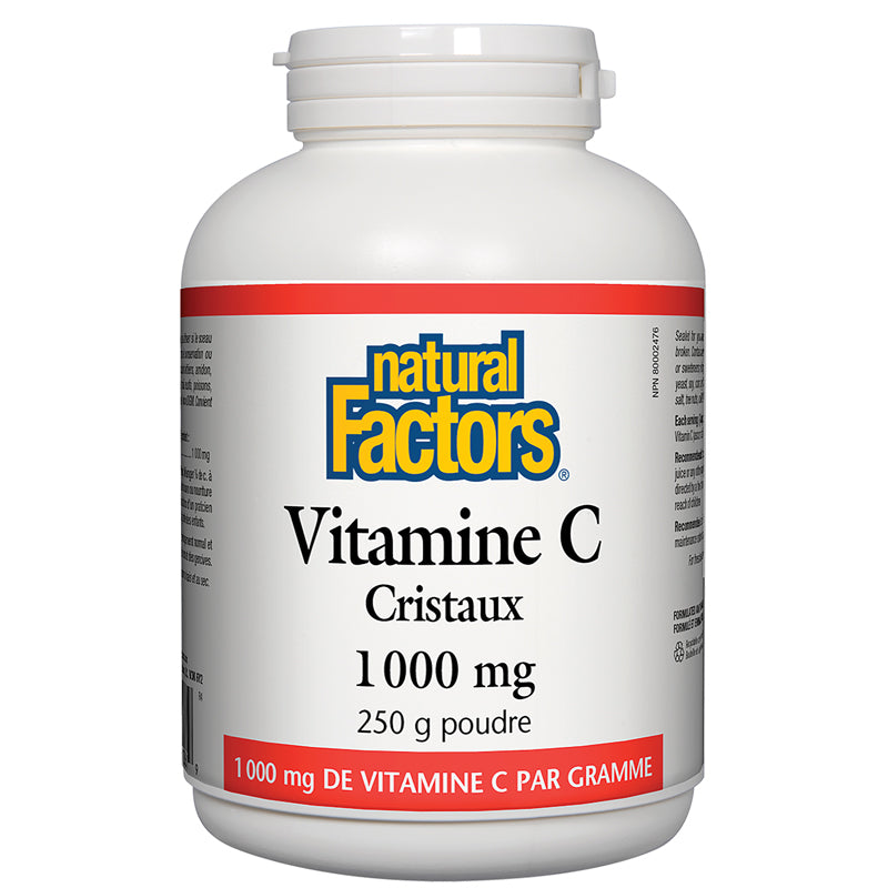 Natural factors vitamine c cristaux 1000 mg poudre