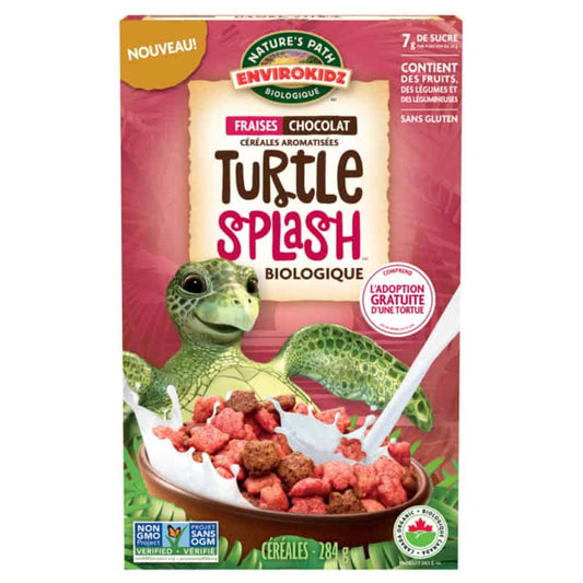 Céréales aux fraises et au chocolat Turtle Splash Bio||Turtle Splash Strawberry and Chocolate Organic Cereal