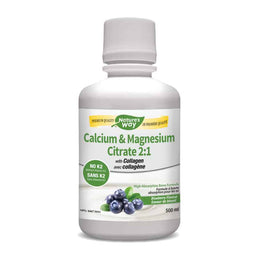 CAL/MAG Citrate 2:1 avec Collagène Bleuet||CAL/MAG citrate 2:1 with collagen - Blueberry