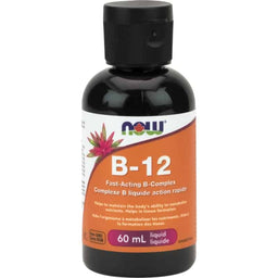 now b-12 complexe b liquide action rapide métaboliser les nitriments 60 ml liquide