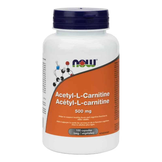 now acétyl-l-carnitine 500mg 100 capsules végétales