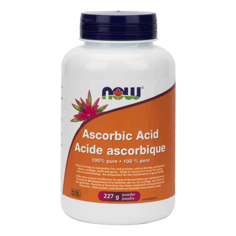 now acide ascorbique 100% pure 227g poudre