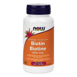 now biotine puissance extra 5000 mcg 60 capsules végétales