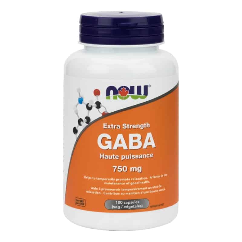 now gaba haute puissance 750 mg état de relaxation 100 capsules végétales