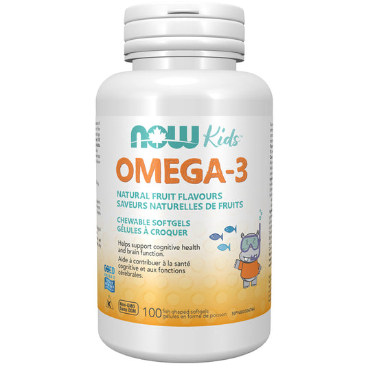 now kids omega 3 saveurs naturelles fruits gélules croquer santé cognitive fonctions célébrales sans ogm 100 gélules forme poisson
