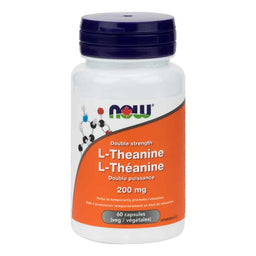 now double puissance l-théanine 200 mg promouvoir état de relaxation 60 capsules végétales