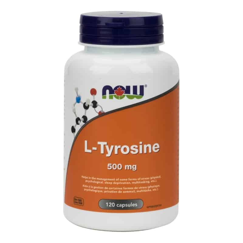 now l-tyrosine 500 mg gestion stress physique sans ogm 120 capsules 