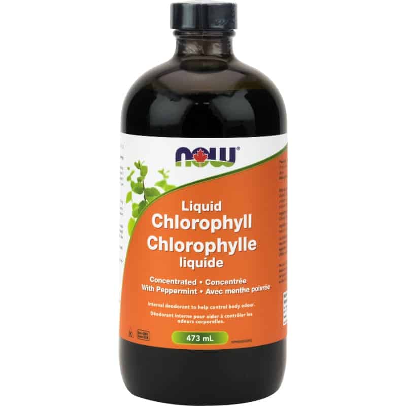 now chlorophylle liquide avec menthe poivrée déodorant interne 473 ml