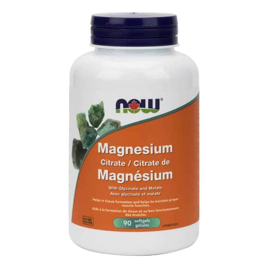 now citrate de magnésium sans ogm avec glycinate et malate 90 gélules