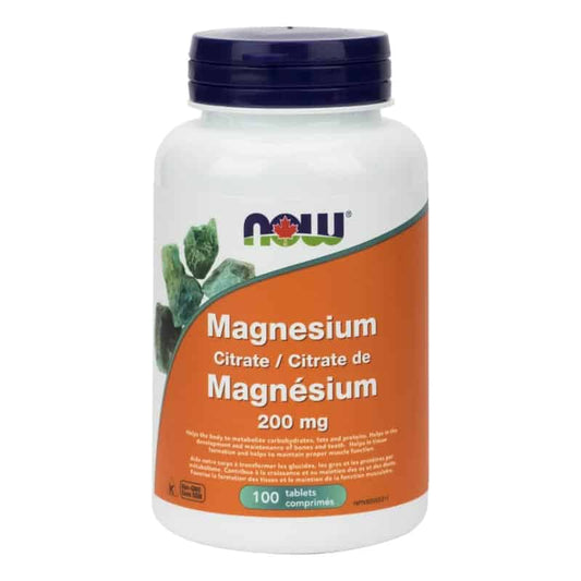 now citrate de magnésium 200 mg 100 comprimés