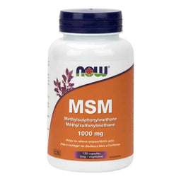 now msm méthylsulfonylméthane 1000 mg soulager douleurs arthrose sans ogm 120 capsules