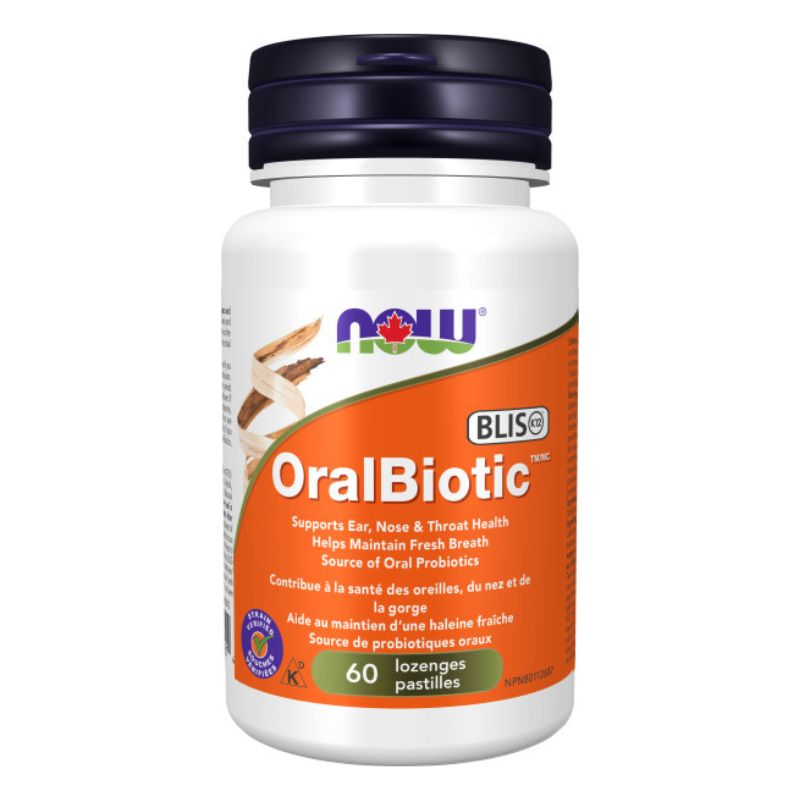 NOW OralBiotic Pastilles Probiotiques Pour la santé des oreilles, du nez et de la gorge