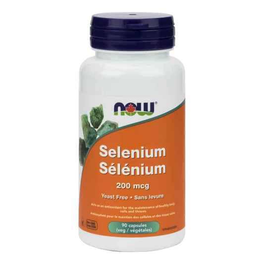 now sélénium 200 mcg sans levure antioxydant maintien des cellules sans ogm 90 capsules végétales
