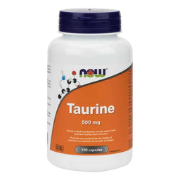 now taurine 500 mg métabolisme lipides maintien cardiaque sans ogm 100 capsules
