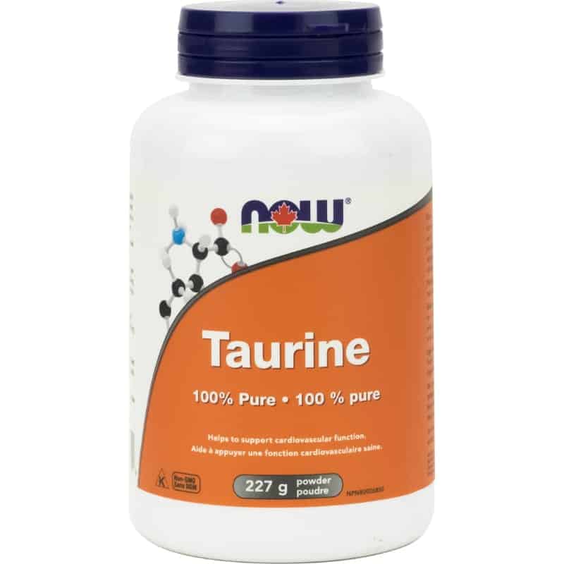 now taurine 100% pure fonction cardiovasculaire saine sans ogm 227 g poudre