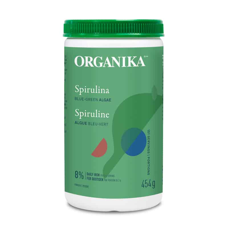 Organika spiruline algue bleu vert poudre