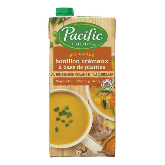 Pacific Foods Bouillon Végétal Crémeux Gingembre Piquant & Curcuma Bio Sans gluten