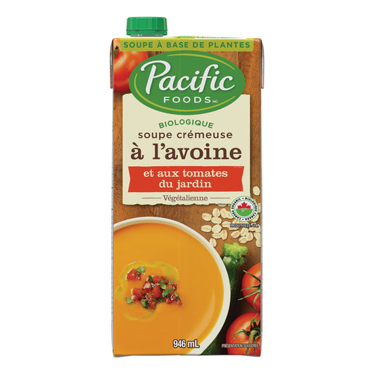 Pacific Foods Soupe Crémeuse Lait D'Avoine Et Tomates Du Jardin Biologique Végane 