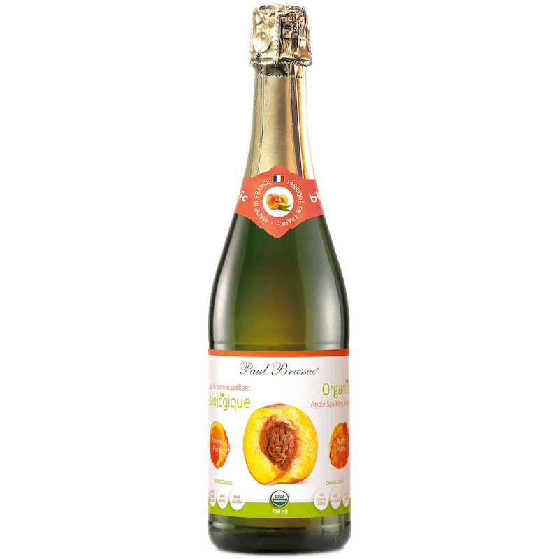 Peach Organic Sparkling Apple Juice