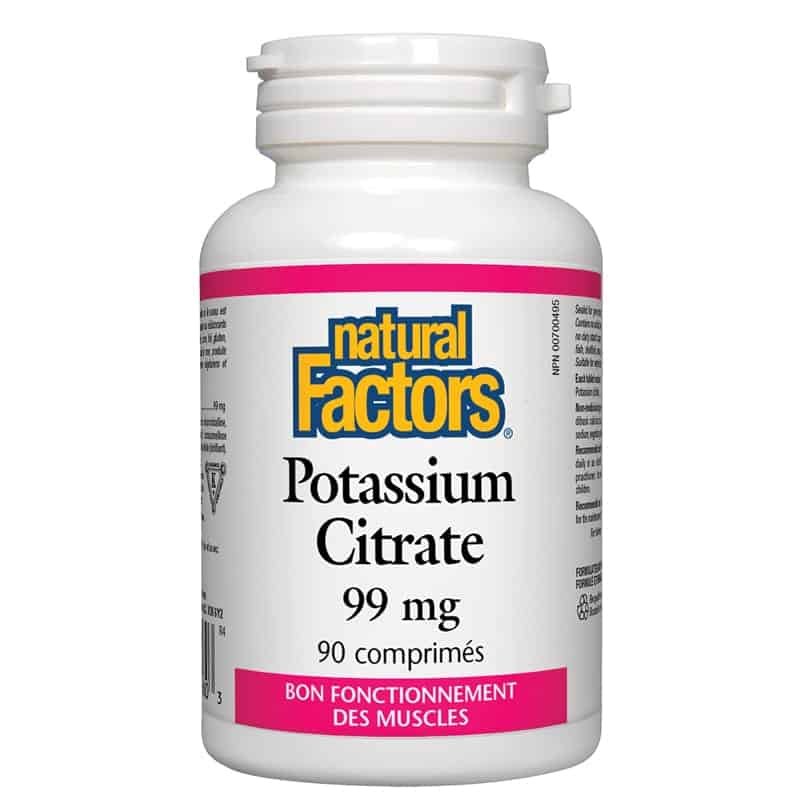 Natural factors potassium citrate 99 mg