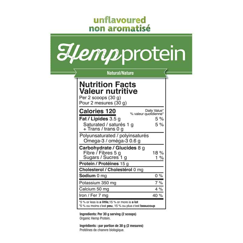 HempProtein Non Aromatisé Bio||HempProtein Unflavoured Organic
