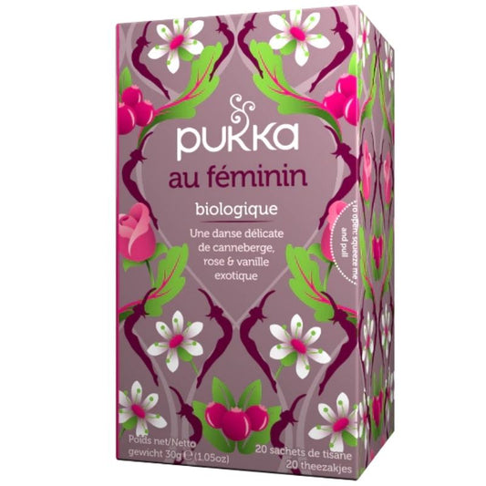 Pukka tisane au féminin biologique Canneberge rose et vanille exotique 20 sachets