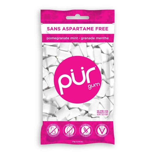 PUR Gum Grenade menthe||Gum - Pomegranate mint Aspartame free