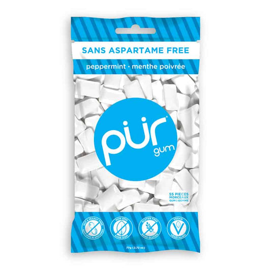 PUR Gum Menthe poivrée||Gum - Peppermint Aspartame free