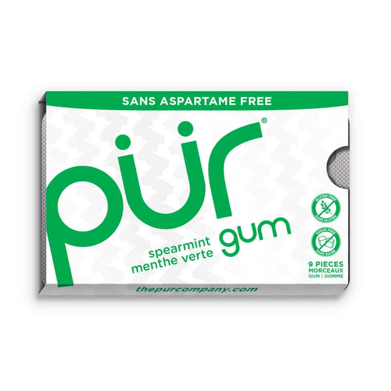 PUR Gum Menthe verte||Gum - Spearmint Aspartame free