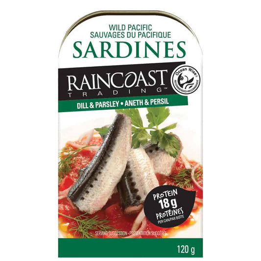 Sardines sauvages du Pacifique Aneth & Persil||Wild sardines - Dill & parsley